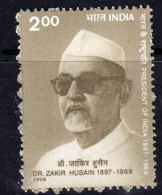 India 1998 Birth Centenary Of Dr Zahir Husain, MNH, SG 1788 (D) - Neufs