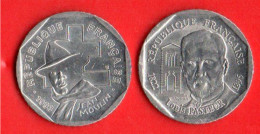 FRANCE . 2 FRANCS . " JEAN MOULIN 1993 " & " LOUIS PASTEUR 1995 ". 2 PIÈCES - Réf. N°221B - - 2 Francs