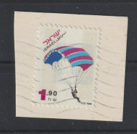 Israel 1996 1.90 Sport Michel Nr. 1363. YT No. 1308 Paragliding  Gestempelt Auf Fragment - Gebraucht (ohne Tabs)