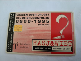NETHERLANDS / CHIP ADVERTISING CARD/ HFL 2,50/ HASH & WIET / DRUGS/ CARTOON /  CRD 513       /MINT/   ** 14138** - Privat