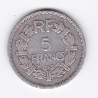 Très RARE 5 Francs 1952 Lavrillier  TTB - 5 Francs
