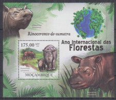 L13. Mozambique MNH 2011 Fauna - Animals - Rhinoceros - Rhinoceros