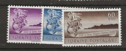 1947 MNH Turkye Mi 1196-98 Postfris** - Nuevos