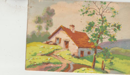 Carte De SIM ...Peinture Paysage  Habité - Gouaches