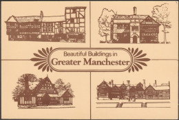 Beautiful Buildings In Greater Manchester, C.1970s - Greater Manchester Council Postcard - Manchester