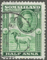 Somaliland Protectorate. 1942 KGVI. ½a Used. SG 105 - Somaliland (Protectorate ...-1959)