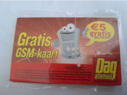 BELGIUM   CHIP/ SIM CARD /GSM / PROXIMUS  IN ORIGINAL PACKING / GRATIS € 5,- DAG ALLEMAAL / MINT CARD     ** 14161** - Without Chip