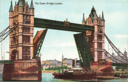 ROYAUME UNIS - London - The Tower Bridge London - Bateau - Colorisé - Carte Postale Ancienne - Tower Of London