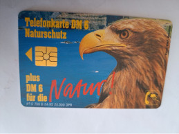 DUITSLAND/ GERMANY  CHIPCARD /EAGLE / SEA EAGLE   / 25.000 EX   / 6 DM  CARD / O 708 /USED  CARD     **14166** - S-Reeksen : Loketten Met Reclame Van Derden