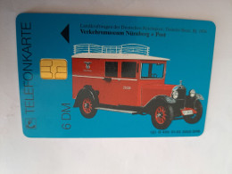 DUITSLAND/ GERMANY  CHIPCARD /POST AUTO / OLD TRAIN    / 5.000 EX   / 6 DM  CARD / O 450 / USED   CARD     **14167** - S-Series : Sportelli Con Pubblicità Di Terzi