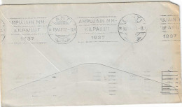 1937 Championnats Du Monde De Tir Sportif En Finlande :flamme-annonce De Turku En Arrivée (lettre USA) - Shooting (Weapons)