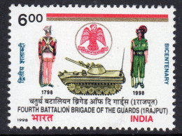 India 1998 Bicentenary Of 4th Batallion, Guards Brigade, MNH, SG 1807 (D) - Nuevos