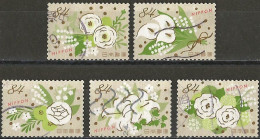 Japan 2020 - Mi 10250/54 - YT 9876/80 ( Greetings - Flowers ) Complete Set - Gebraucht