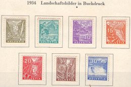 SCHWEIZ - SET LANDSCHAFTEN 1934 * Mi 270-276 / *561 - Unused Stamps