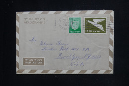 ISRAËL - Aérogramme De Jérusalem Pour Les USA - L 144865 - Briefe U. Dokumente