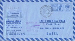 50930. Aerogramme Entero Postal Aereo BUDAPEST (Hungria) 1974. Airlines Centenary U.P.U. Union Postal - Lettres & Documents