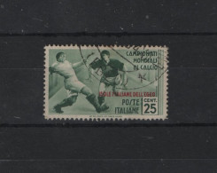 GREECE 1934 DODECANESE WORLD FOOTBALL CUP 25 CENTS USED STAMP HELLAS No 129 AND VALUE 85,00 - Dodecaneso