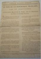 Révolution - République An 3 - Izoard Représentant En Mission Basses Pyrénées Placard Affiche - Documents Historiques
