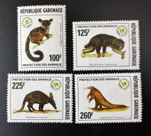 Gabon Gabun 1996 Mi. 1309 - 1310 Faune Fauna Protection Des Animaux Galago D'Allen Oryctérope Potto Pangolin - Sonstige & Ohne Zuordnung