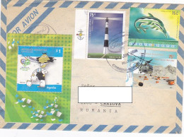 LIGHTHOUSE, SOCCER, DOLPHINS, ORCADAS ANTARCTIC BASE, HELICOPTER, STAMPS ON COVER, 2006, ARGENTINA - Storia Postale