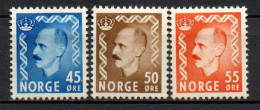 Col33 Norvege Norway Norge 1950  N° 328 à 330 Neuf X MH  Cote : 9,00€ - Nuovi