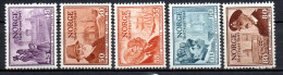 Col33 Norvege Norway Norge 1947  N° 299 à 303 Neuf X MH  Cote : 16,00€ - Unused Stamps