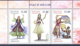 2023. Tajikistan, National Dances, 3v, Perforated, Mint/** - Tagikistan