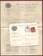 170723 - LETTRE - PERFORE TC TOURING CLUB DE FRANCE 1914 CASTANET HAUTE GARONNE - Brieven En Documenten