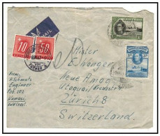 AUSTRALIA 1947 GOLD COAST - Underpaid Cover To Switzerland With 10c+50c 'Postage Dues'  (**) - Lettres & Documents