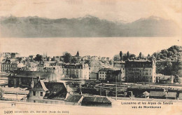 Lausanne La Gare Et Les Alpes De Savoie Vus De Montbenon - Lausanne