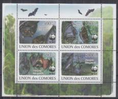 N13. Comoro Islands MNH 2009 Fauna - Animals - Bats - WWF - Fledermäuse