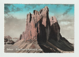 DOLOMITI (BL):   LE  TRE  CIME  DI  LAVAREDO  -  FOTO  COLORATA  A  MANO  -  FG - Arrampicata