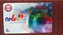 Prepaidcard Color Card Belgium Used  Rare - Cartes GSM, Recharges & Prépayées