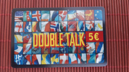 Prepaidcard Flags Double Talk Belgium Used  Rare - GSM-Kaarten, Herlaadbaar & Voorafbetaald