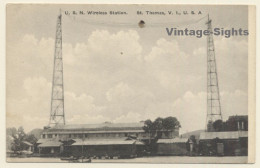 St.Thomas / Virgin Islands: U.S.N. Wireless Station / Transmission Tower (Vintage PC ~1910s/1920s) - Isole Vergini Americane