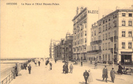 BELGIQUE - Ostende -  La Digue Et L'Hôtel Majestic Palace - Carte Postale Ancienne - Oostende