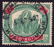 FEDERATED MALAY STATES FMS 1926 $2 Sc#74 Wmk.MSCA - FISCAL USED @TE227 - Federated Malay States