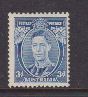 AUSTRALIA - 1938 George VI 3d Die II Perf 131/2x14  Never Hinged Mint - Neufs