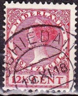 Rood Krasje Aan De 2e E Van PostzegEl In 1926-1939 Koningin Wilhelmina Veth 12½ Cent Karmijn Met WM NVPH 184 - Variétés Et Curiosités