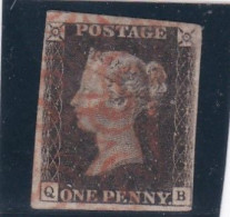 GRANDE BRETAGNE - 1840 - VICTORIIA - ONE PENNY BLACK - N° 1 - OBLITERE - Used Stamps