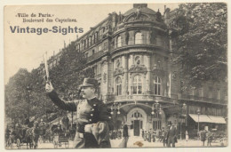 Paris / France: Boulevard Des Capucines / Flic - Police Man (Vintage PC 1904) - Police - Gendarmerie