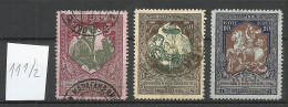 RUSSLAND RUSSIA 1914 Michel 100 - 102 A O - Gebraucht