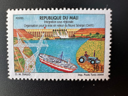 Mali 2004 Mi. 2590II 30F Intégration Sous Régionale Fleuve Sénégal OMVS Bateau Ship Boat Boot Tracteur Traktor Barrage - Malí (1959-...)