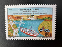 Mali 2003 Mi. 2591II 100F Intégration Sous Régionale Fleuve Sénégal OMVS Bateau Ship Boat Boot Tracteur Traktor Barrage - Malí (1959-...)