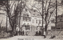 LUXEMBOURG PÉTANGE HOTEL DE VILLE TRÈS BELLE  ANIMATION  9X14 REIMPRESSION DE CARTES ANCIENNES - Petingen