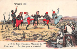 ¤¤   -   ILLUSTRATEUR " CHAGNY "  -  MAROC 1911   -  C'Est La Danse Française ..........     -   ¤¤ - Chagny