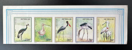 Sénégal 1996 / 1997 Mi. 1463 - 1467 ND IMPERF Oiseaux Menacés Threatened Birds Gefährdete Vögel Faune Fauna Strip Of 5 - Storks & Long-legged Wading Birds