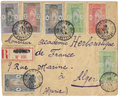 LETTRE Recommandée Départ Abomey Pour Alger 18 Oct 1916 - Cartas & Documentos