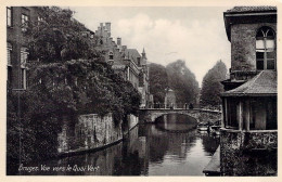 BELGIQUE - BRUGES - Vue Vers  Le Quai Vert - Carte Postale Ancienne - Brugge