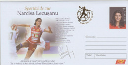 ROMANIA  2023 - GOLDEN  SPORTSMEN - HANDBALL -NARCISA LECUSANU  Olympic And European Champion -  Cover Stationery - Hand-Ball